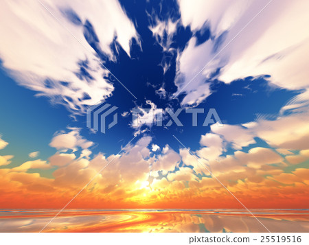 Wind and clouds with the sea 25519516