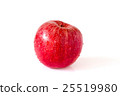 Red apple with drops  on white 25519980
