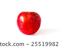 Red apple with drops  on white 25519982