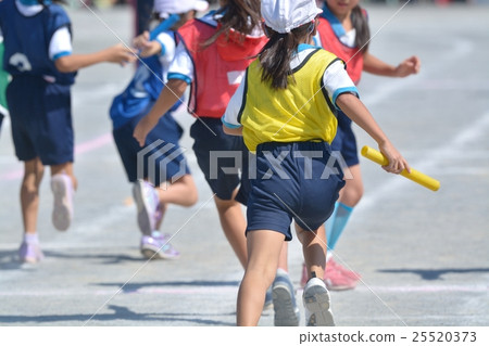 Elementary school athletic meet landscape selection relay 25520373