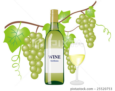 白葡萄酒和葡萄 白葡萄酒和葡萄 25520753