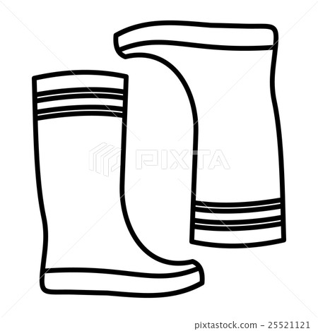 Rubber boots icon, outline style Rubber boots icon, outline style 25521121