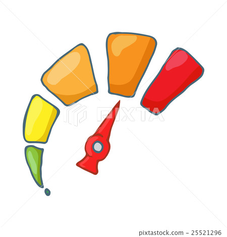 Speedometr icon, cartoon style 25521296