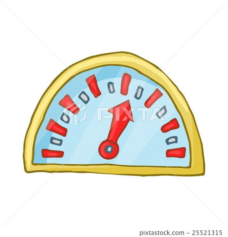 Speedometr icon, cartoon style 25521315