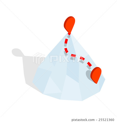 Mountains with gps pin icon, isometric 3d style 25521360