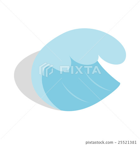 Sea or ocean wave icon, isometric 3d style Sea or ocean wave icon, isometric 3d style 25521381