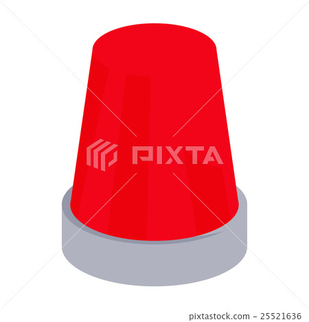 Red flashing emergency light icon, cartoon style Red flashing emergency light icon, cartoon style 25521636