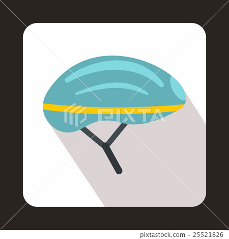 Bicycle helmet icon, flat style 25521826