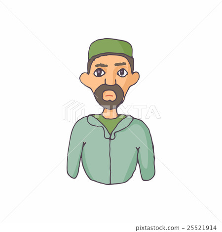 Muslim man icon in cartoon style 25521914