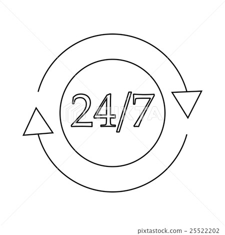 24 hours customer support service icon 24 hours customer support service icon 25522202