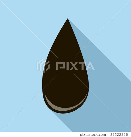 Drop of oil icon, flat style 25522236
