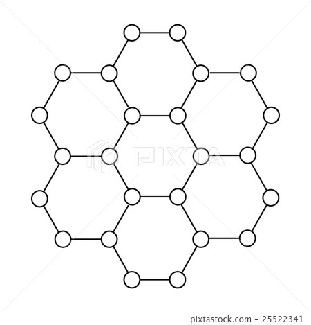 Crystal structure icon in outline style 25522341
