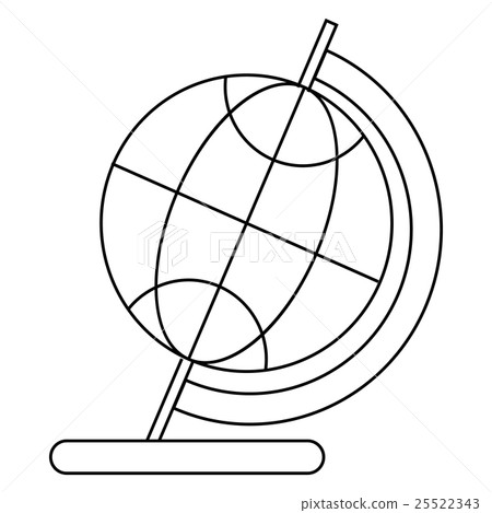 Globe icon in outline style Globe icon in outline style 25522343