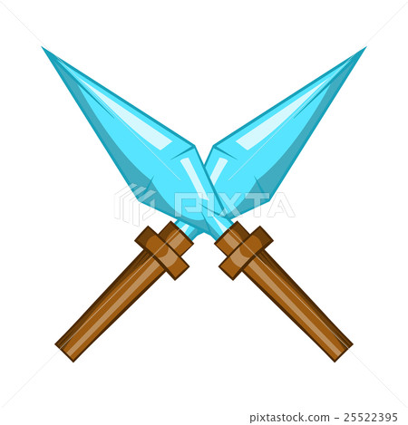 Kunai ninja throwing dagger icon, cartoon style Kunai ninja throwing dagger icon, cartoon style 25522395