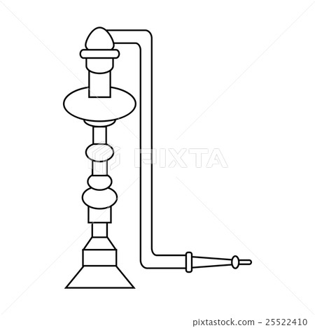 Hookah Icon In Outline Style Stock Illustration