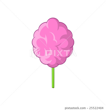 Pink cotton candy icon, cartoon style 25522484