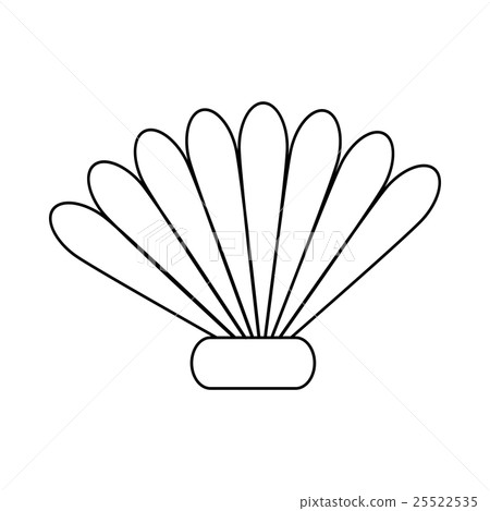 Seashell icon in outline style 25522535