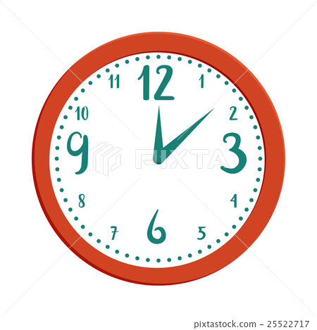 Wall clock icon in cartoon style 25522717