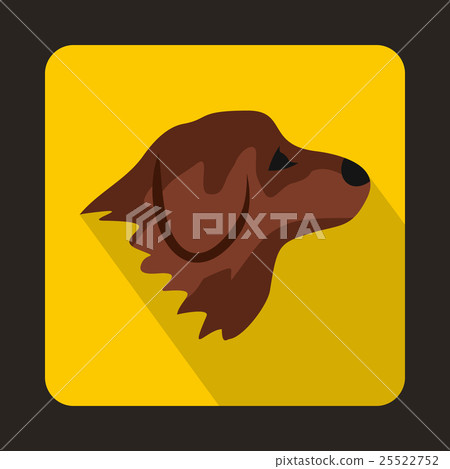 Retriever dog icon, flat style Retriever dog icon, flat style 25522752