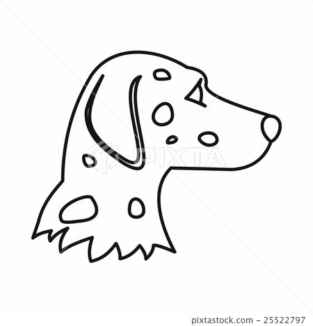 Dalmatians dog icon, outline style Dalmatians dog icon, outline style 25522797