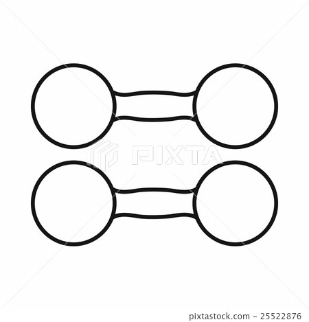 Pair of dumbbells icon, outline style 25522876