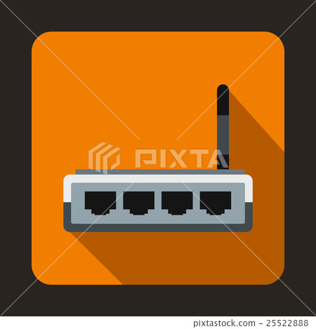 Router icon in flat style 25522888