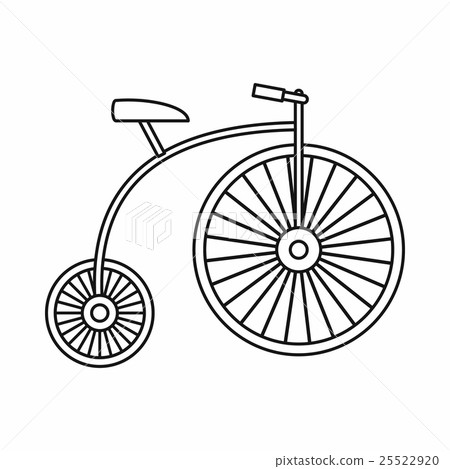 Penny-farthing icon, outline style Penny-farthing icon, outline style 25522920
