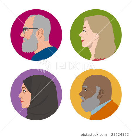 高級配置文件臉圖標 高級配置文件臉圖標 25524532