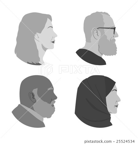 高級配置文件臉圖標 高級配置文件臉圖標 25524534