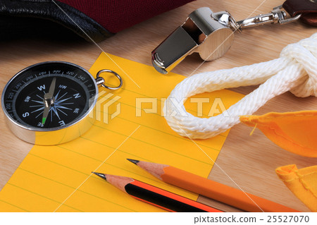Scout rope, scarf, whistle and compass. 25527070