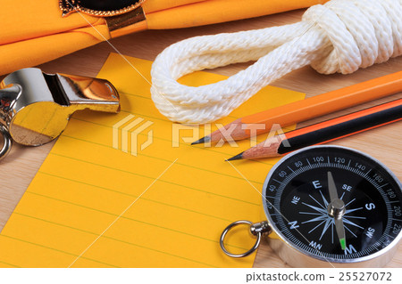 Scout rope, scarf, whistle and compass. 25527072