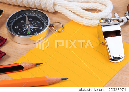 Scout rope, scarf, whistle and compass. 25527074