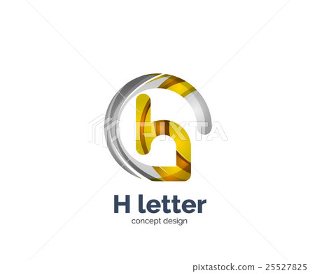 Abstract H geometric letter logo template - Stock Illustration ...
