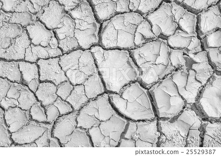 照片素材(图片 crack surface pattern white soil cracked