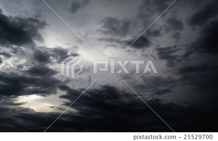 black cloud rainstorm in the vast sky 25529700