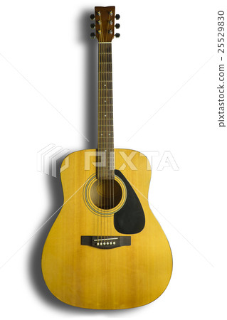 Acoustic guitar isolated on the white background. 25529830