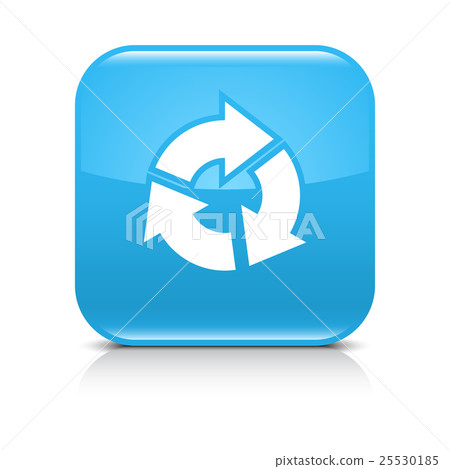 Blue arrow refresh, repeat, reload, rotation icon Blue arrow refresh, repeat, reload, rotation icon 25530185
