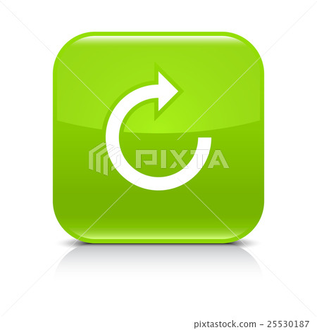 Green arrow repeat, reload, refresh, rotation icon 25530187