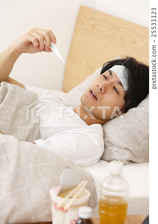 A young man with poor physical condition A young man with poor physical condition 25531123