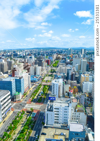 札幌的街道從電視塔看 25531381