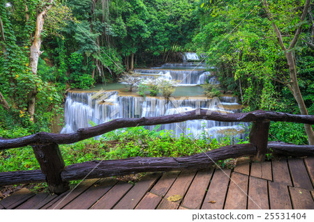 Deep forest Waterfall in Kanchanaburi, Thailand 25531404