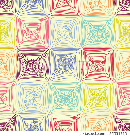 Seamless abstract hand drawn pattern - Stock Illustration [25531713 ...