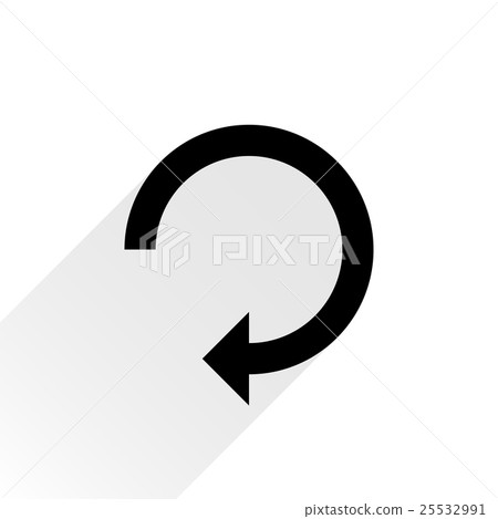 Black arrow icon refresh sign on white background - Stock Illustration ...