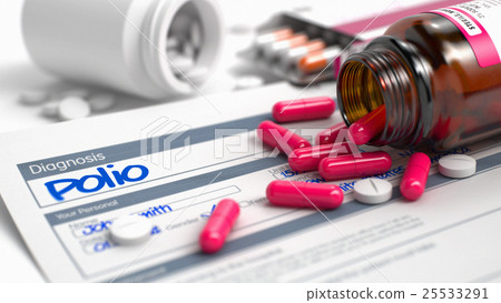 Polio - Wording in Disease Extract. 3D Polio - Wording in Disease Extract. 3D 25533291