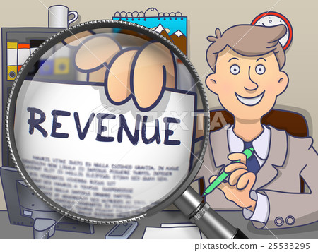 Revenue through Magnifying Glass. Doodle Concept. Revenue through Magnifying Glass. Doodle Concept. 25533295