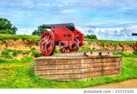 Old cannon at Kronborg Castle in Helsingor Old cannon at Kronborg Castle in Helsingor 25533326