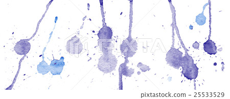 Purple and blue watercolor splashes and blots Purple and blue watercolor splashes and blots 25533529