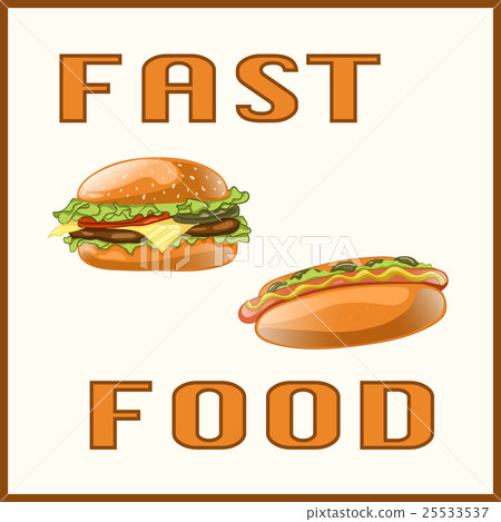 Fast food set for Menu Card, poster, brochure, web Fast food set for Menu Card, poster, brochure, web 25533537