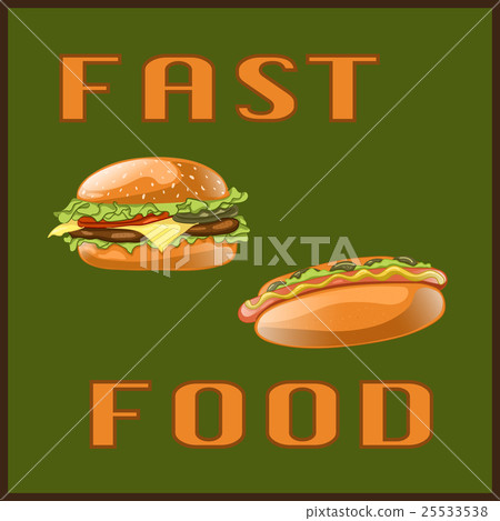 Fast food set for Menu Card, poster, brochure, web 25533538