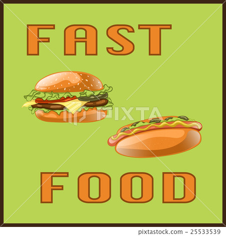 Fast food set for Menu Card, poster, brochure, web Fast food set for Menu Card, poster, brochure, web 25533539